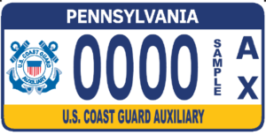 PA Auxiliary License Plate Sample